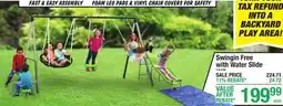 Menards METAL SWING SETS Swingin Free with Water Slide offer