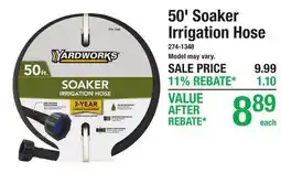 Menards 50' Soaker Irrigation Hose offer