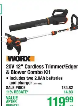 Menards 20V 12 Cordless Trimmer/Edger & Blower Combo Kit offer