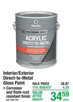 Menards Interior/Exterior Direct-to-Metal Gloss Paint offer