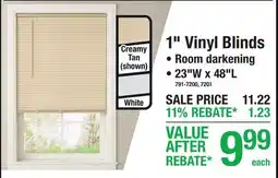 Menards 1 Vinyl Blinds offer
