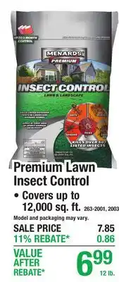 Menards Premium Lawn Insect Control offer