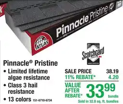 Menards Pinnacle Pristine offer