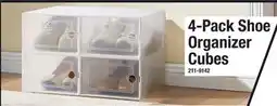 Menards 4-Pack Shoe Organizer Cubes offer