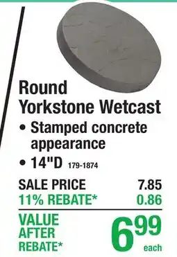 Menards Round Yorkstone Wetcast offer