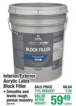 Menards Interior/Exterior Acrylic Latex Block Filler offer