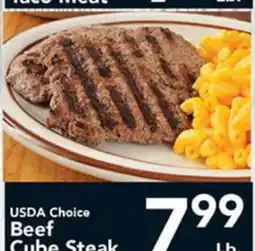 Eurofresh Market USDA Choice Beef Cube Steak offer