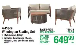Menards 4-Piece Wilmington Seating Set offer