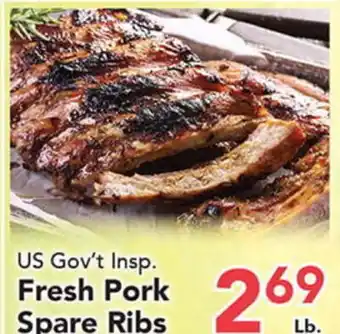 Eurofresh Market US Gov't Insp. Fresh Pork Spare Ribs offer