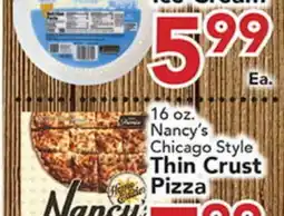 Eurofresh Market Nancy's Chicago Style Thin Crust Pizza offer