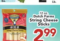 Eurofresh Market 12 oz. Dutch Farms String Cheese Sticks offer