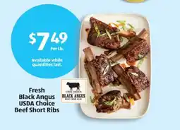 Aldi Fresh Black Angus USDA Choice Beef Short Ribs offer