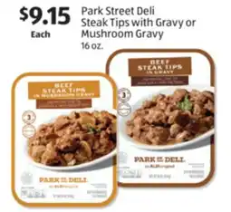 Aldi Park Street Deli Steak Tips with Gravy or Mushroom Gravy offer