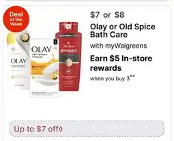Walgreens Olay or Old Spice Bath Care offer