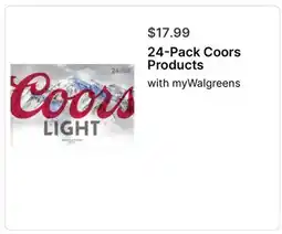 Walgreens 24-Pack Coors Products offer