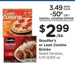 Kroger Stouffer's or Lean Cuisine Entrée offer