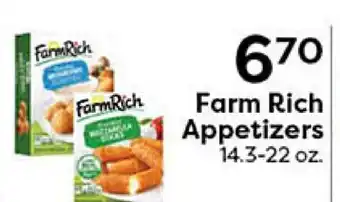 Rich's Fresh Market Farm Rich Appetizers offer