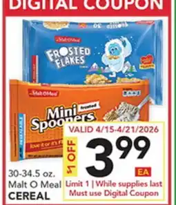 Pete's Fresh Market Malt O Meal CEREAL offer