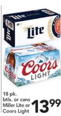 Pete's Fresh Market Miller Lite or Coors Light offer