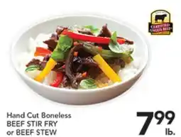 Pete's Fresh Market Hand Cut Boneless BEEF STIR FRY or BEEF STEW offer