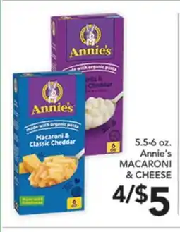 Pete's Fresh Market 5.5-6 oz. Annie's MACARONI & CHEESE offer