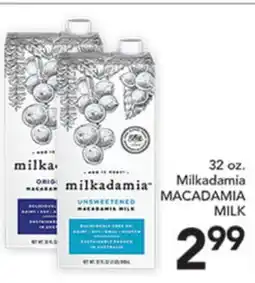 Pete's Fresh Market Milkadamia MACADAMIA MILK offer