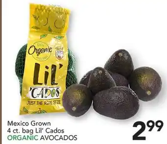Pete's Fresh Market MEXICO GROWN 4 ct. bag Lil' Cados ORGANIC AVOCADOS offer