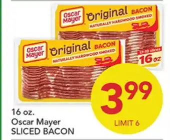 Pete's Fresh Market 16 oz. Oscar Mayer SLICED BACON offer