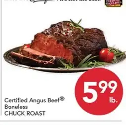 Pete's Fresh Market Certified Angus Beef Boneless CHUCK ROAST offer