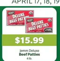 Living Fresh Market Jemm Deluxe Beef Patties offer