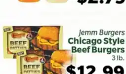 Living Fresh Market Jemm Burgers Chicago Style Beef Burgers offer