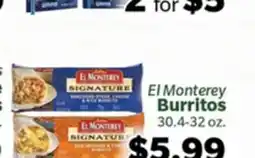 Living Fresh Market El Monterey Burritos offer