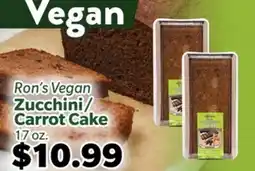 Living Fresh Market Ron's Vegan Zucchini/Carrot Cake offer