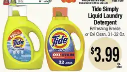 Big Saver Foods Tide Simply Liquid Laundry Detergent offer