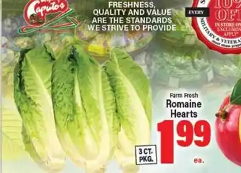 Angelo Caputo's Fresh Market Farm Fresh Romaine Hearts offer