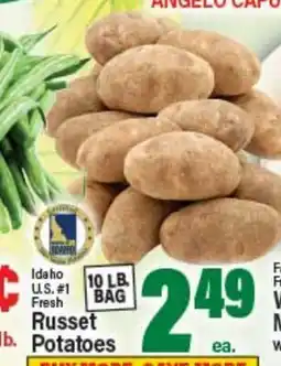 Angelo Caputo's Fresh Market Idaho U.S. #1 Fresh Russet Potatoes offer