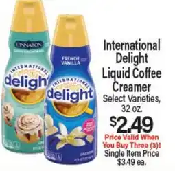 Angelo Caputo's Fresh Market International Delight Liquid Coffee Creamer offer
