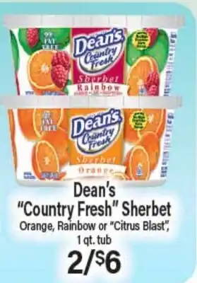Angelo Caputo's Fresh Market Dean's Country Fresh Sherbet offer