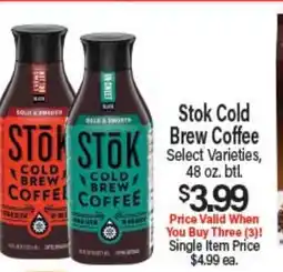 Angelo Caputo's Fresh Market Stok Cold Brew Coffee offer