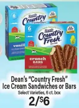 Angelo Caputo's Fresh Market Dean's Country Fresh Ice Cream Sandwiches or Bars offer