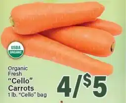 Angelo Caputo's Fresh Market Organic Fresh Cello Carrots offer