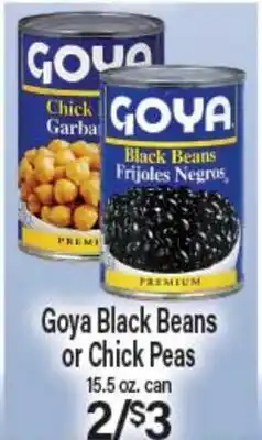 Angelo Caputo's Fresh Market Goya Black Beans or Chick Peas offer