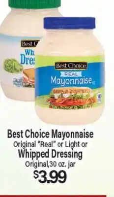 Angelo Caputo's Fresh Market Best Choice Mayonnaise Original Real or Light or Whipped Dressing offer
