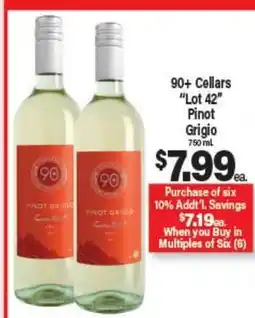 Angelo Caputo's Fresh Market 90+ Cellars Lot 42 Pinot Grigio offer