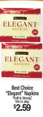 Angelo Caputo's Fresh Market Best Choice Elegant Napkins offer