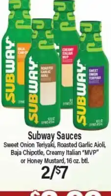 Angelo Caputo's Fresh Market Subway Sauces offer