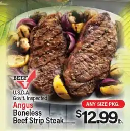Angelo Caputo's Fresh Market Angus Boneless Beef Strip Steak offer