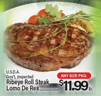 Angelo Caputo's Fresh Market U.S.D.A. Gov't. Inspected Ribeye Roll Steak offer