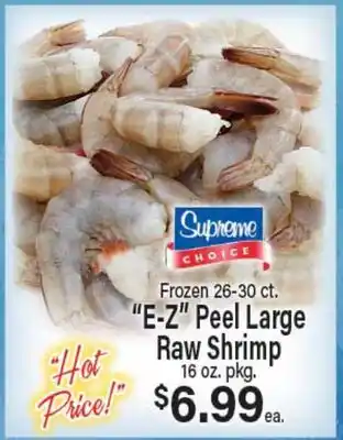 Angelo Caputo's Fresh Market Frozen 26-30 ct. E-Z Peel Large Raw Shrimp offer