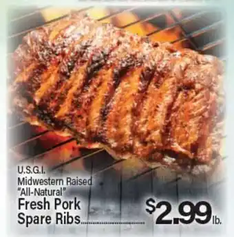 Angelo Caputo's Fresh Market U.S.G.I. Midwestern Raised All-Natural Fresh Pork Spare Ribs offer